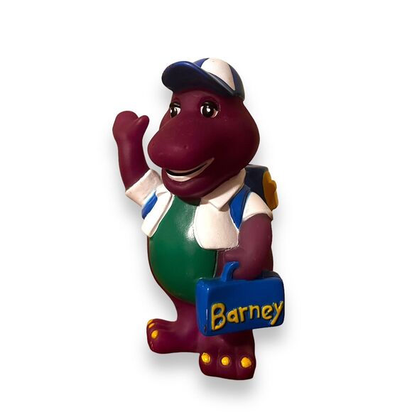 Vintage Barney Purple Dinosaur Coin Piggy Bank Back to School 1992 Lyons Group - Picture 1 of 6